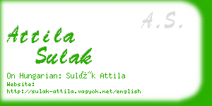 attila sulak business card